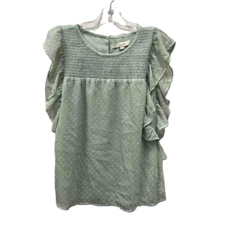 Top Short Sleeve By Loft In Green, Size: M