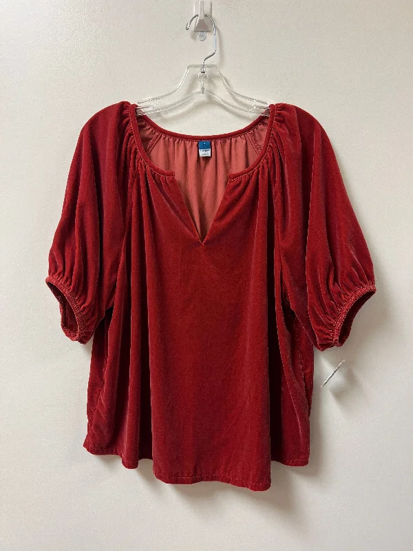 Top Short Sleeve By Old Navy In Red, Size: M