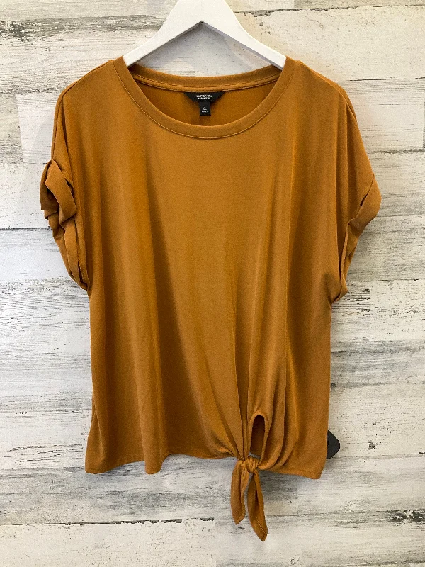 Top Short Sleeve By Simply Vera In Orange, Size: Xl