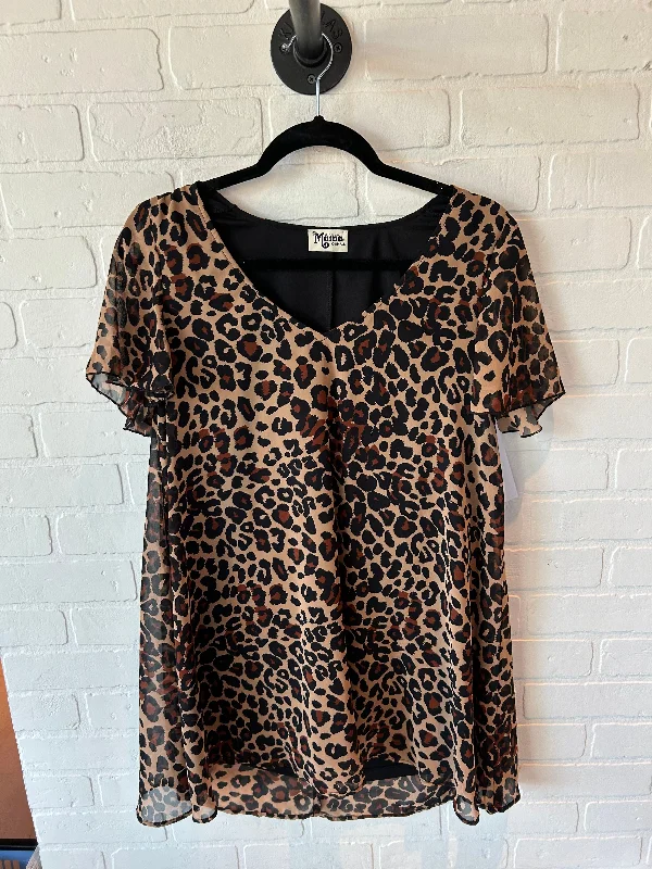 Tunic Short Sleeve By Mumu In Animal Print, Size: Xs