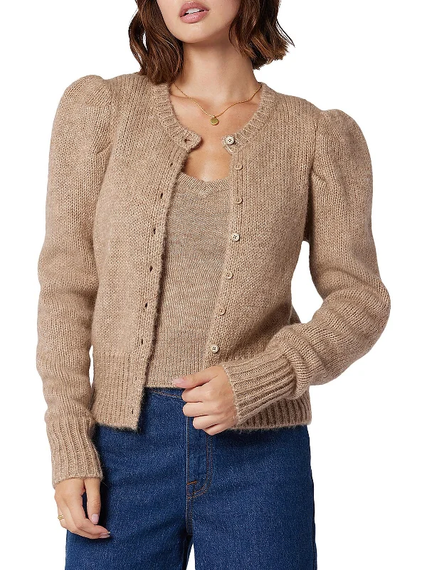 Nafie Womens Alpaca Blend Button Front Cardigan Sweater