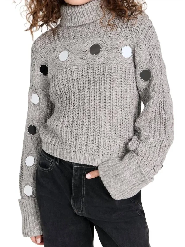 Vernacular Sweater In Mirrored Heather Grey