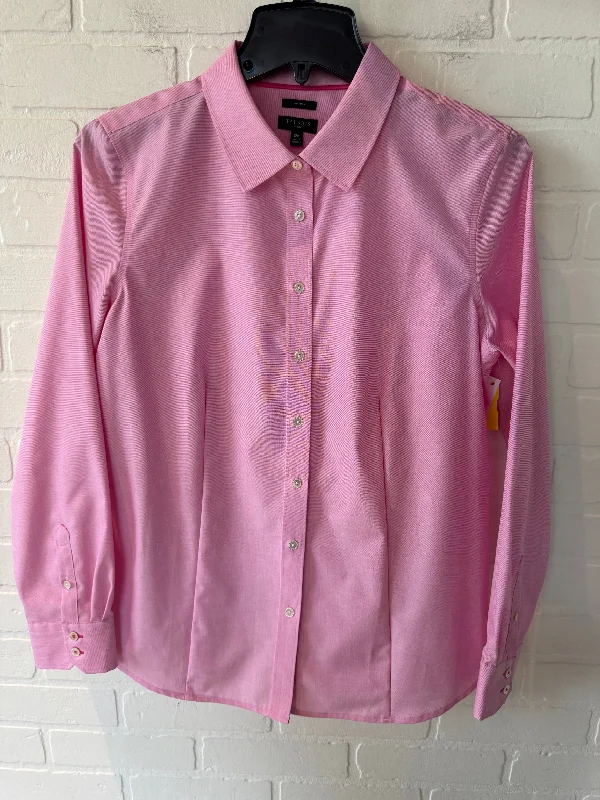 Top Long Sleeve By Talbots In Pink, Size: Lp