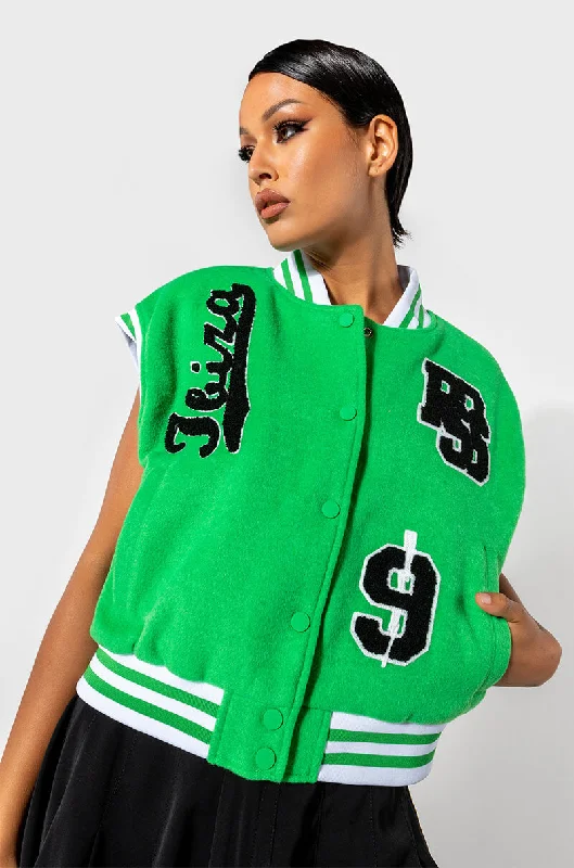 BOSTON GREEN VARSITY VEST