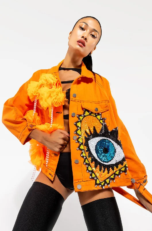 ORANGE EYE DENIM JACKET