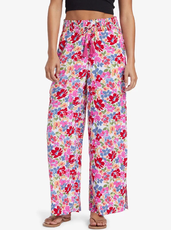 Tropical Rhythm Beach Pants - Shocking Pink Bloomin Babe