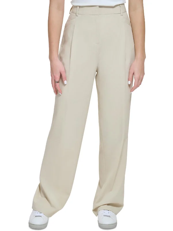 Womens High Waist Business Wide Leg Pants