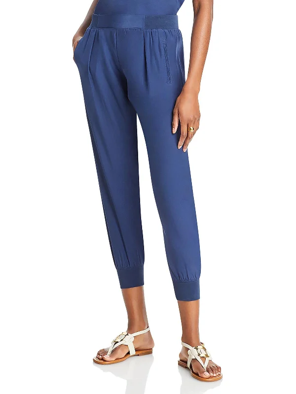 Womens Silk Casual Jogger Pants